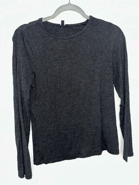Express Fitted Tee in Charcoal with Pink Accent